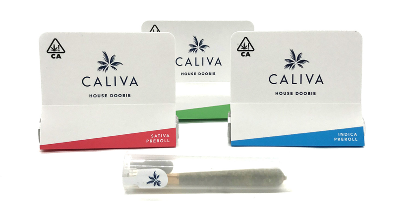 Three custom packages with a pre-roll lying in the front