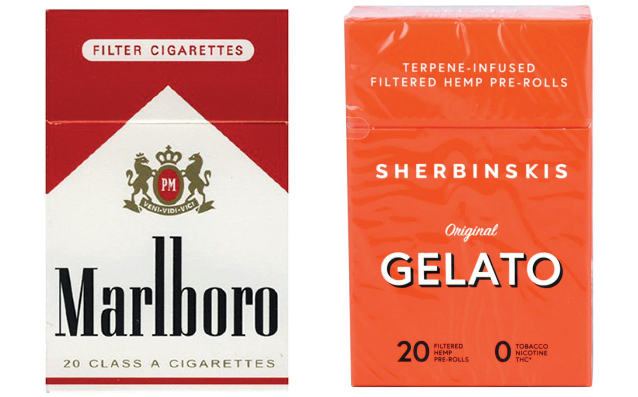 Tobacco vs Hemp Cigarette Boxes